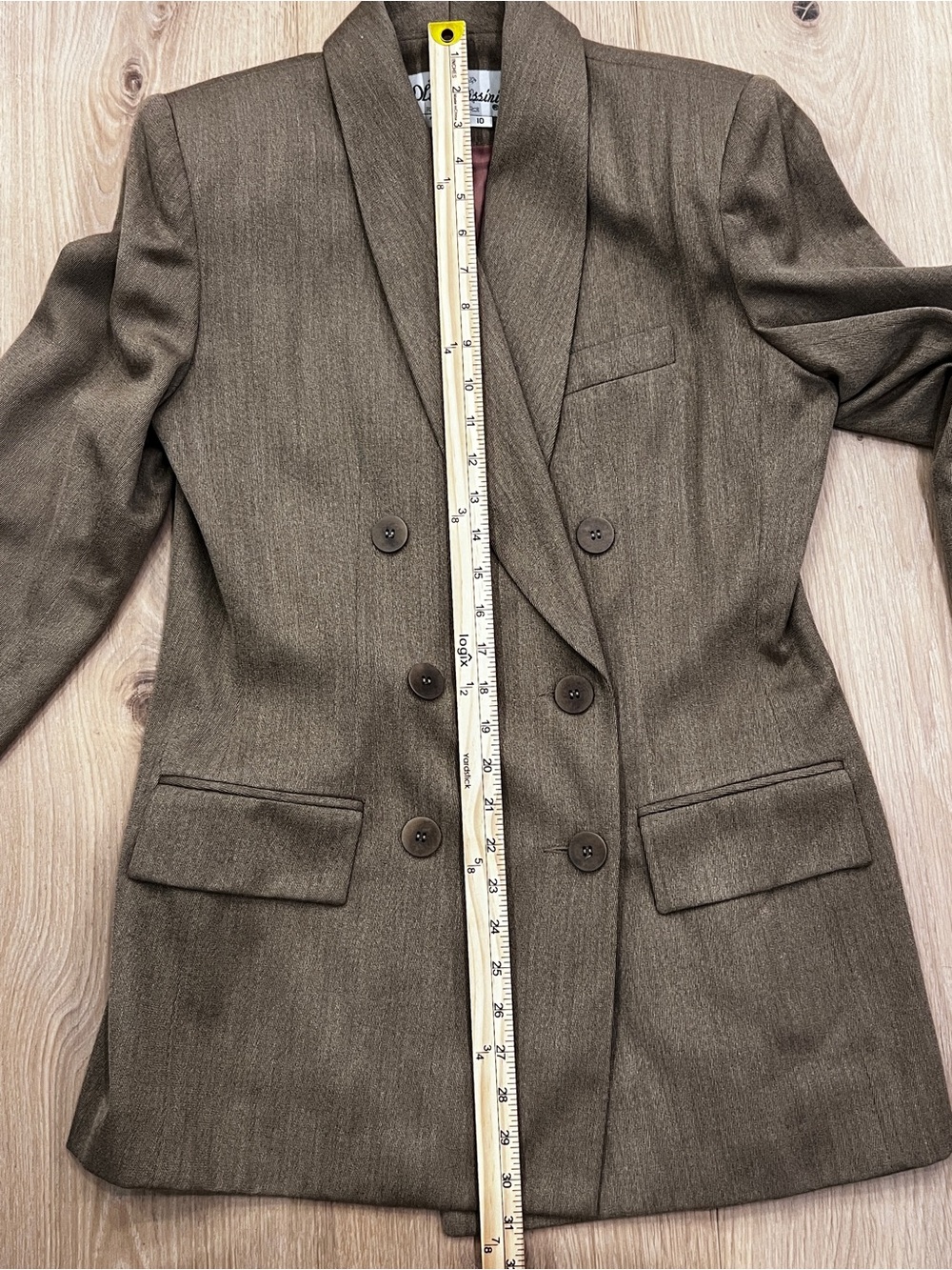 Vintage Oleg Cassini Blazer Double Breasted Size 10 - Picture 4 of 7